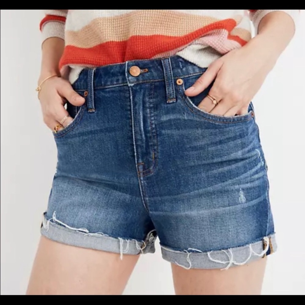 Madewell high rise denim shorts